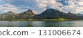 landscape with Lake Wolfgangsee, mountains with mount Sparber, Sankt Wolfgang, Austria 131006674