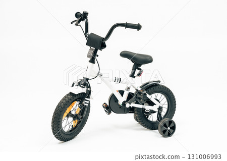 Childrens small bicycle product shot on white background. Great for online retail, family branding and sporting lifestyle campaigns 131006993