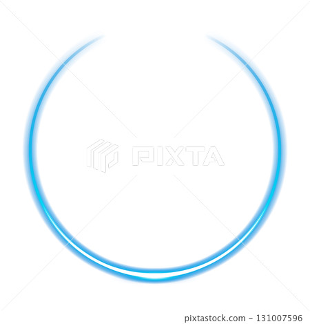 Blue glowing ring (transparent background) 131007596
