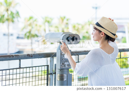 A young woman who enjoys traveling 131007617