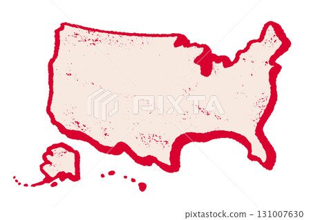 Vector vintage map of USA. Vector vintage map of United States in retro style. 131007630