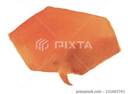 Watercolor speech bubble (orange/brown) Watercolor speech bubble (orange/brown) 131007741