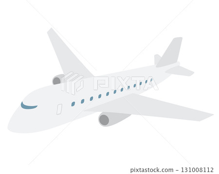 一架巨型噴射白色飛機的簡單圖示 131008112