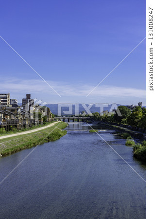 Kamogawa River scenery in midsummer 131008247