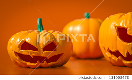 The Pumpkin Jack for Halloween or Holiday concept  3d Rendering. 131008478