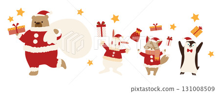 聖誕熊和動物聖誕姿勢套裝 131008509