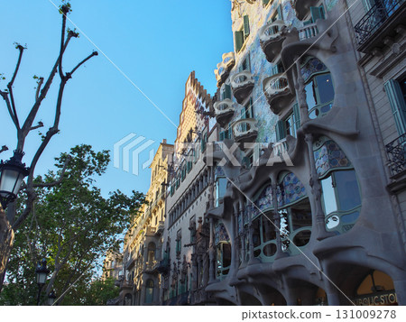 Casa Batlló and Casa Amatller, Barcelona, Spain, early May morning Casa Batlló and Casa Amatller, Barcelona, Spain, early May morning 131009278