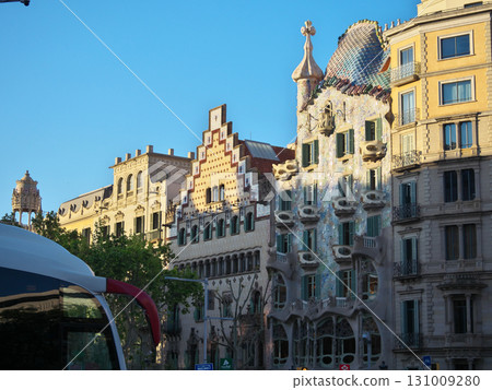 Casa Batlló and Casa Amatller, Barcelona, Spain, early May morning Casa Batlló and Casa Amatller, Barcelona, Spain, early May morning 131009280