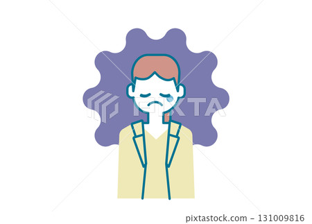 一位壓力很大的女商人的插圖 一位壓力很大的女商人的插圖 131009816