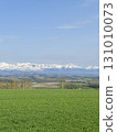 The Echigo Sanzan mountain range shines white with remaining snow 131010073