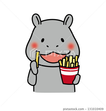 吃炸薯條的河馬 131010409