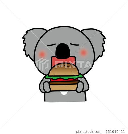 無尾熊吃一個大漢堡 131010411