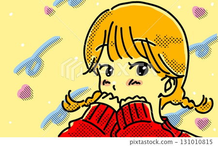 害羞的女人的插圖 害羞的女人的插圖 131010815