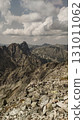 Hiking trail overlooking majestic mountain peaks in high tatras, slovakia 131011062