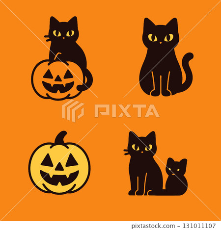 Coloring book coloring page featuring black cat and pumpkin with transperency orange background Coloring book coloring page featuring black cat and pumpkin with transperency orange background 131011107