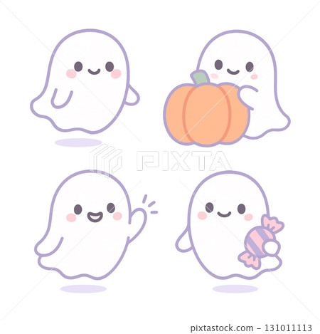 Coloring book coloring page featuring cute ghost characters with transperency and playful 131011113