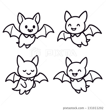 Coloring book page featuring cute bat character with transparency effect for creative coloring Coloring book page featuring cute bat character with transparency effect for creative coloring 131011202