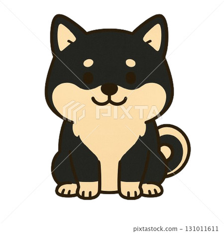 日本狗柴犬黑色柴犬插圖 131011611