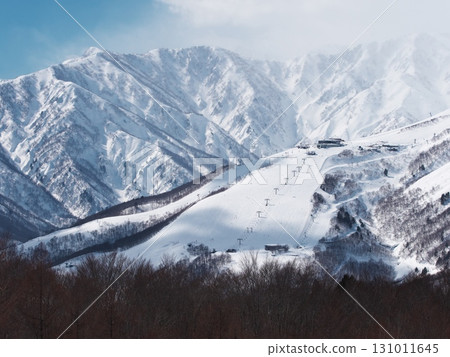 冬季從岩嶽山頂露台眺望白馬八方尾根和白馬聯盟 冬季從岩嶽山頂露台眺望白馬八方尾根和白馬聯盟 131011645
