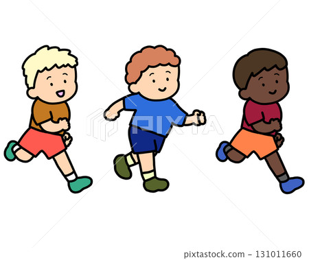 Children running energetically Boys 131011660