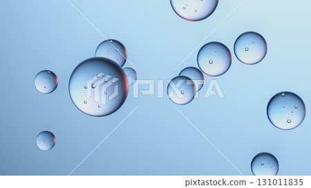 3D render of scientific transparent orbs with gas pockets. Abstract floating bubbles 3D render of scientific transparent orbs with gas pockets. Abstract floating bubbles 131011835