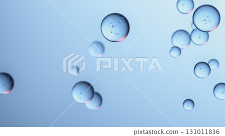 Abstract 3D rendering of hydration or oxygen bubbles. Clean and smooth style Abstract 3D rendering of hydration or oxygen bubbles. Clean and smooth style 131011836