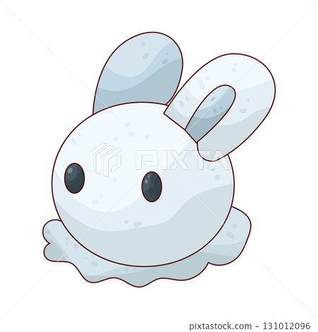illustration of bunny shaped snow illustration of bunny shaped snow 131012096