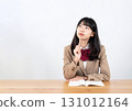 High school girl thinking with a pen_02 131012164