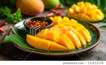 Green Mango with Sweet Fish Sauce Dip Green Mango with Sweet Fish Sauce Dip 131012176