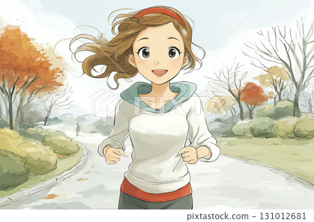 Miyu系列：跑步女性 131012681