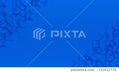 具有藍色三角形圖案和複製空間的 3D 抽象背景 具有藍色三角形圖案和複製空間的 3D 抽象背景 131012770