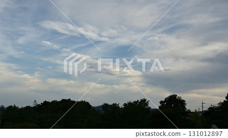 Blue sky in the evening 131012897