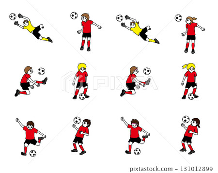 男女款紅黑足球服套裝 131012899