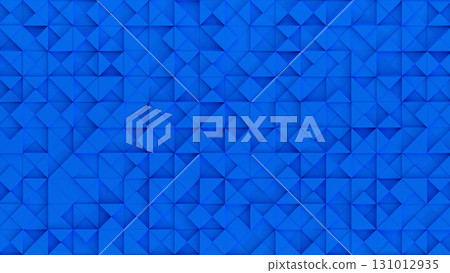 由藍色三角形組成的抽象3D幾何背景素材 131012935