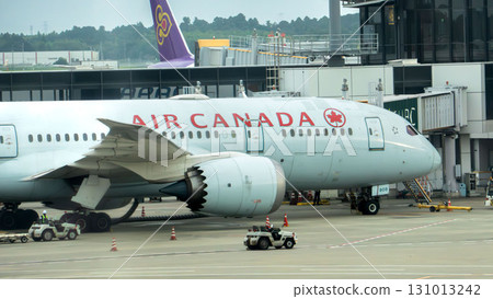 Air Canada parked aircraft and airport 131013242