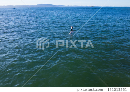 Senior man enjoying marine sports in the sea Senior man enjoying marine sports in the sea 131013261