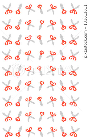 Vertical scissors pattern_pixel art (red) Vertical scissors pattern_pixel art (red) 131013611