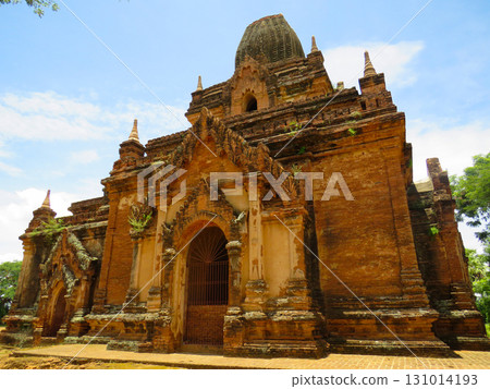 A large, red-brick Buddhist pagoda in Bagan, Myanmar 131014193
