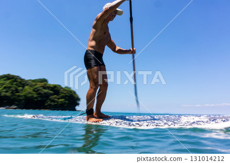 Senior man enjoying marine sports in the sea Senior man enjoying marine sports in the sea 131014212