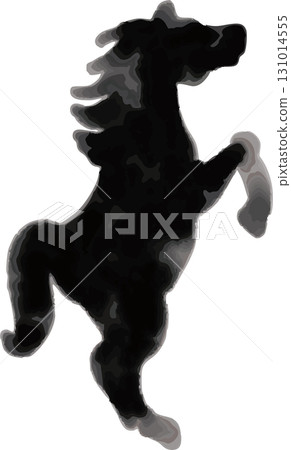 Horse animal sumi-e ink painting calligraphy hand-drawn brush New Year 2026 New Year's card horse Year of the Horse zodiac Japanese style illustration 131014555