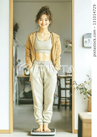 Miyu Series: Miyu's smiling diet scene on the scale 131014729