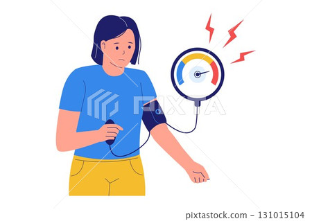 Medical Illustration of Hypertension and Blood Pressure 131015104