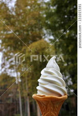 Bamboo forest and soft serve ice cream in Kurashiki's scenic area 131015391