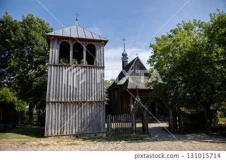 Charming Wooden Structures Located in a Picturesque Rustic Village Setting Amid Nature Charming Wooden Structures Located in a Picturesque Rustic Village Setting Amid Nature 131015714