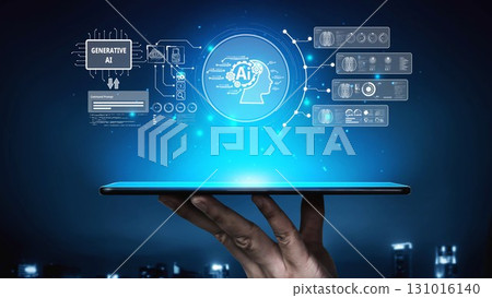 AI Brain Processing Data with Generative Artificial Intelligence Concept Muxer AI Brain Processing Data with Generative Artificial Intelligence Concept Muxer 131016140