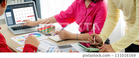 Calendar on computer software application for brisk schedule planning 131016169
