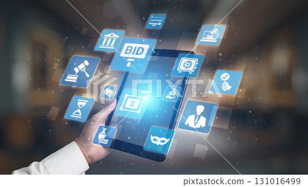 Online auction concept for digital bidding and sales Spire Online auction concept for digital bidding and sales Spire 131016499