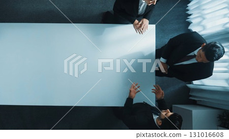 Smart business team present marketing plan and making hand shaking. Directorate. Smart business team present marketing plan and making hand shaking. Directorate. 131016608