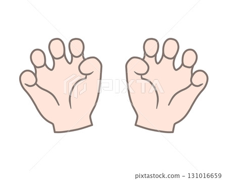 Hand illustration "Grrr!" Skin color Hand illustration "Grrr!" Skin color 131016659