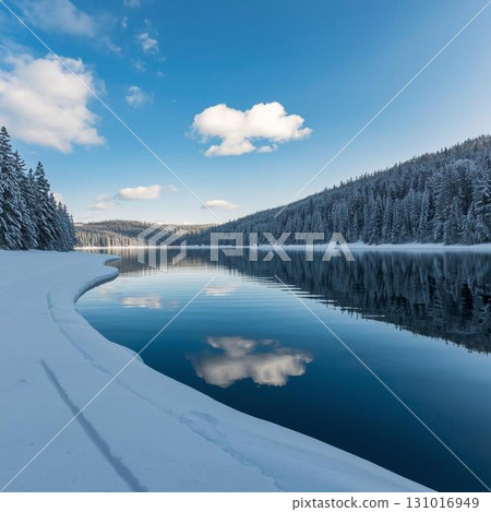A winter natural landscape with clear air and silence 131016949